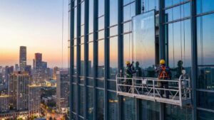 Facade Glass replacement works Leskor Metal Industries